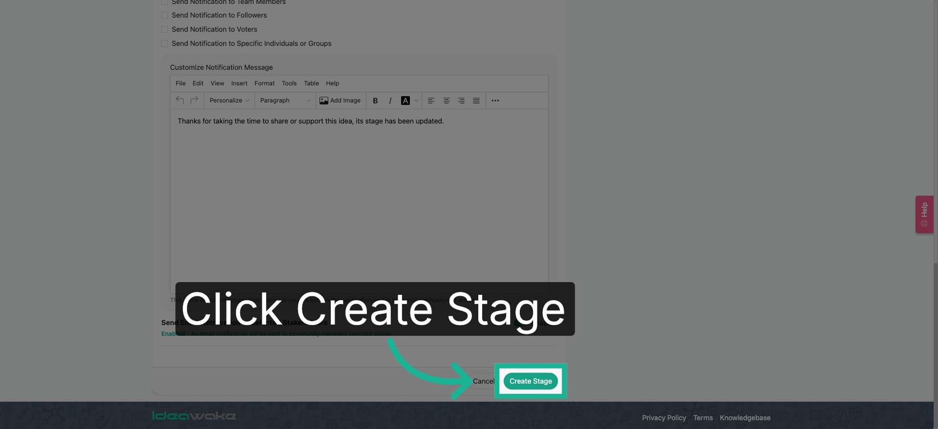 Create The Stage