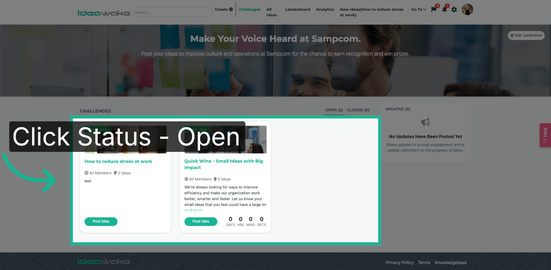 Access Open Ideas Status