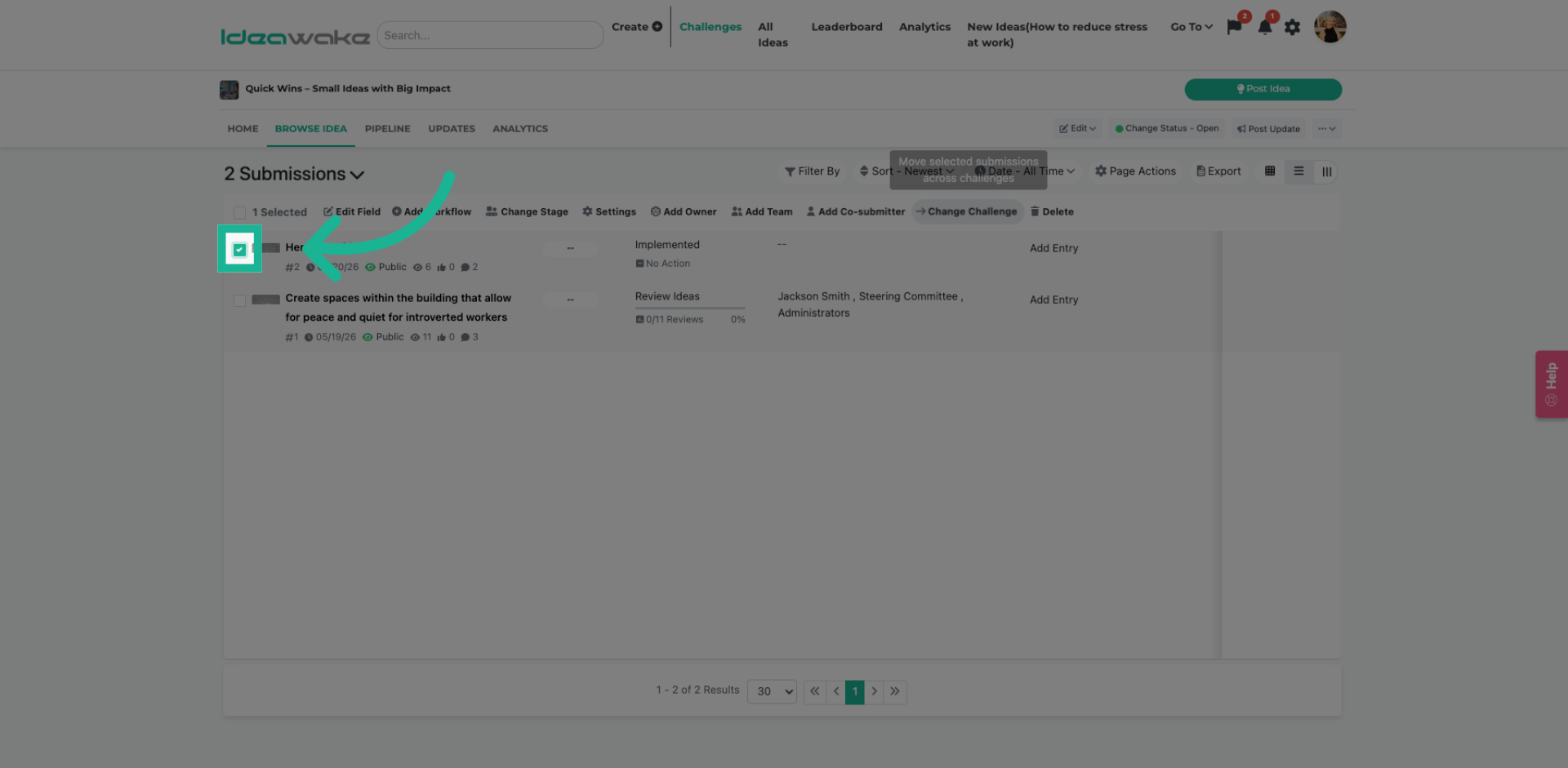 Enter Filter Criteria