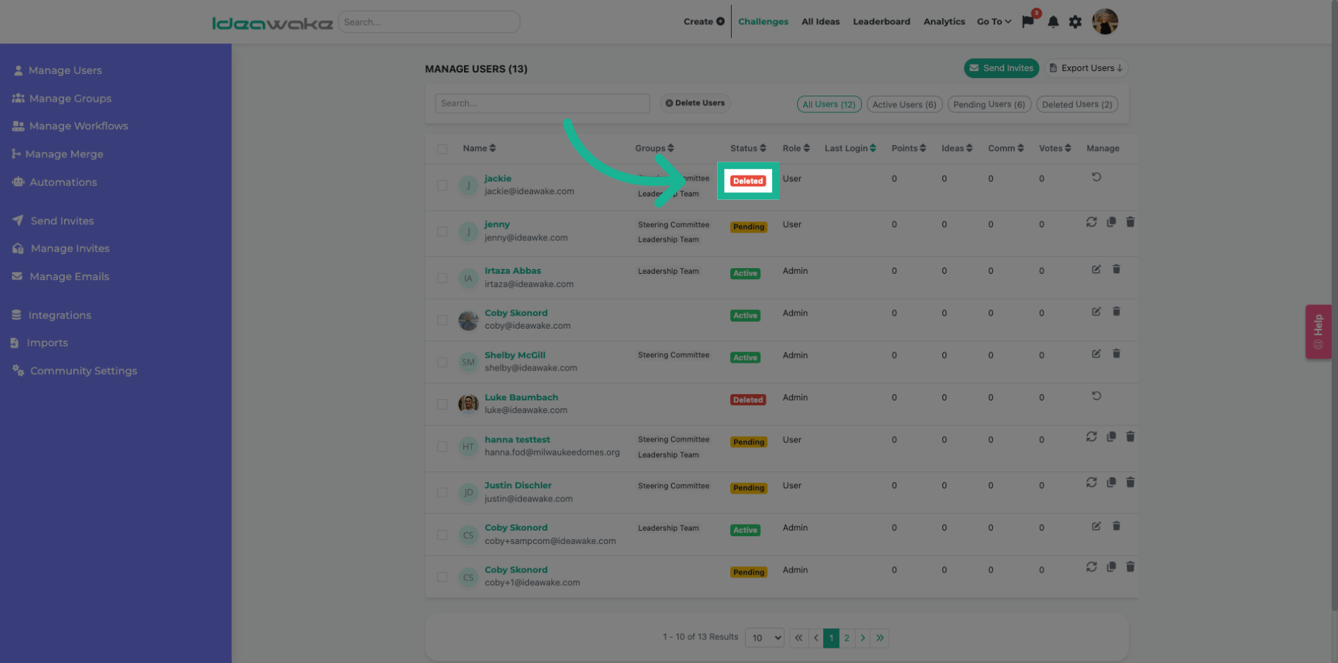 Access Deleted Users