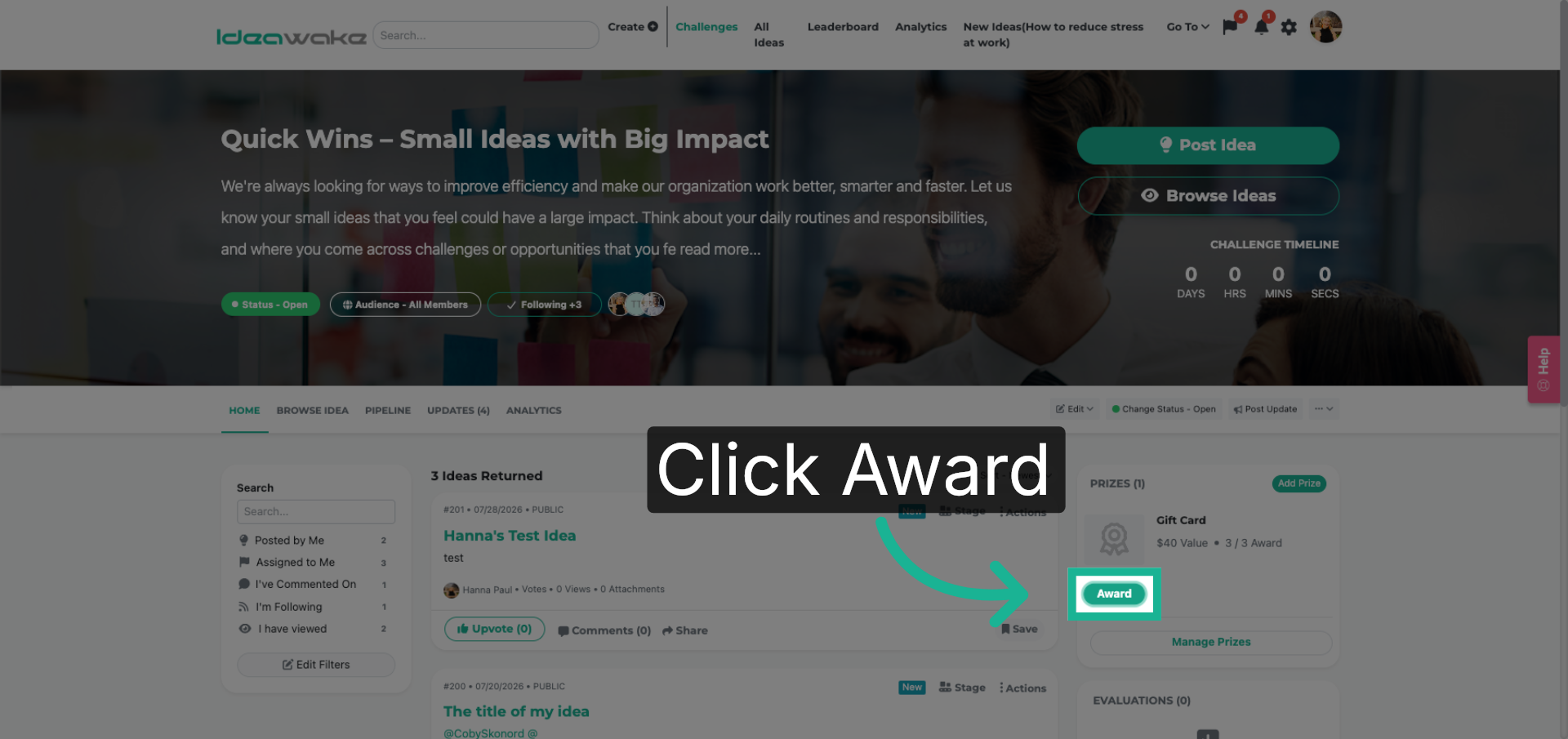 Initiate Award Process