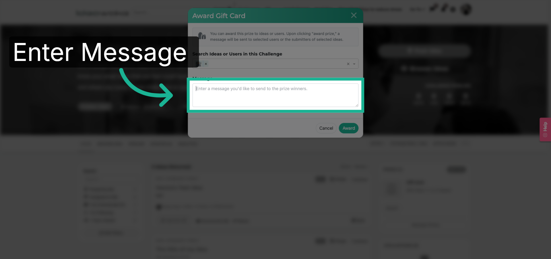 Open Message Field