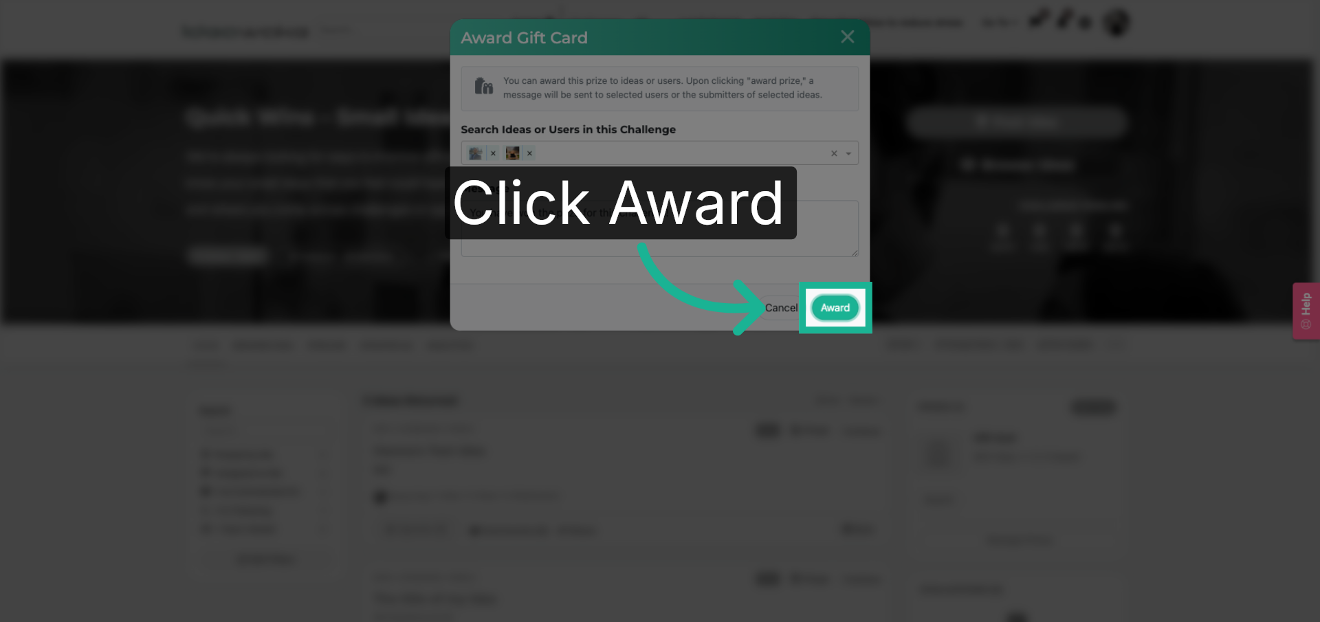 Finalize Award