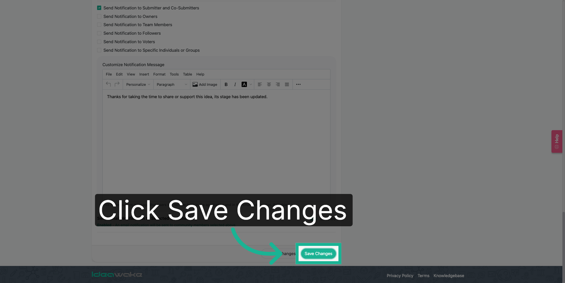 Save Workflow Changes