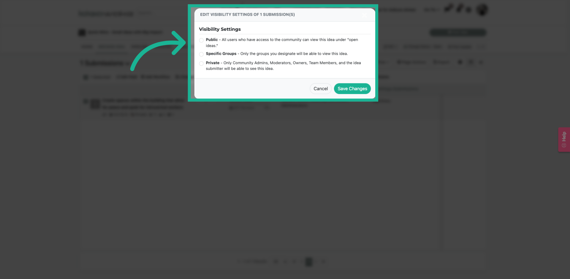 Select Visibility Setting
