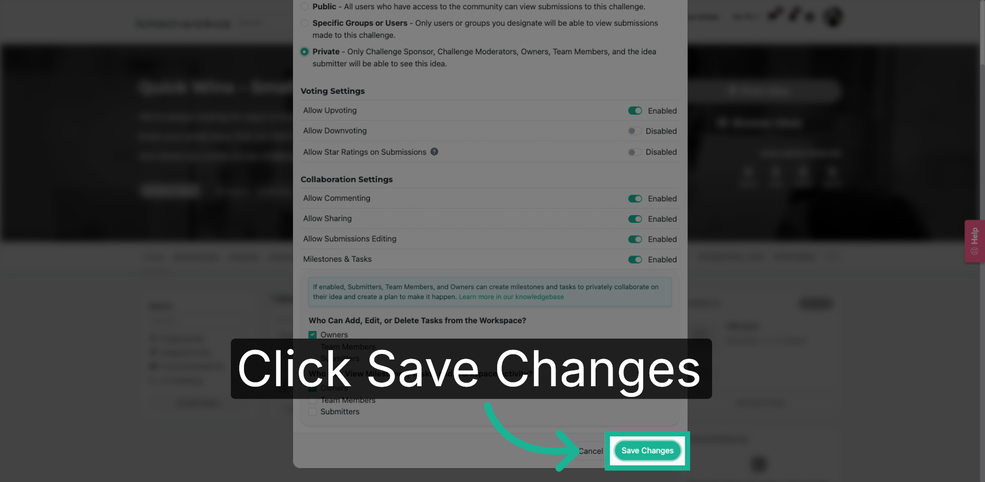 Save Visibility Changes