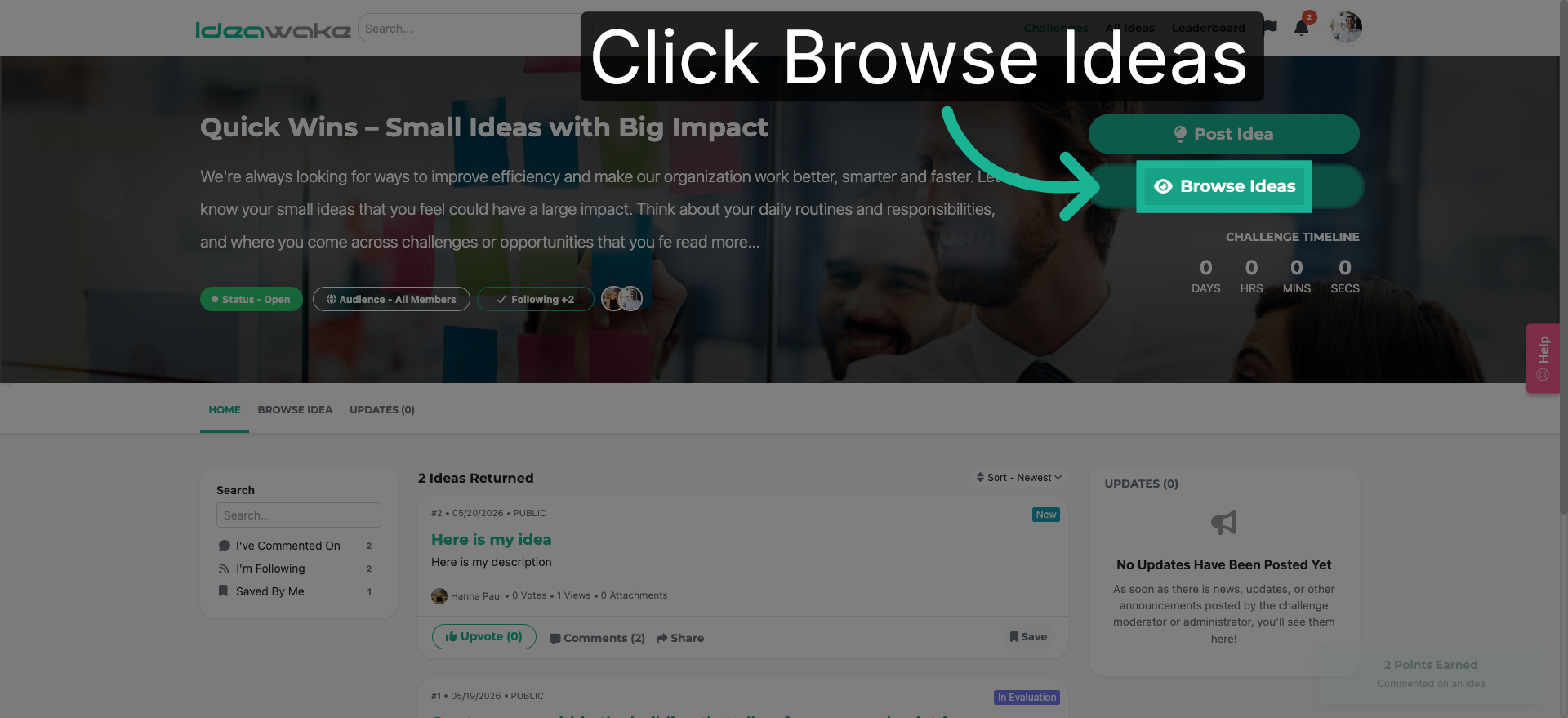 Browse Ideas List