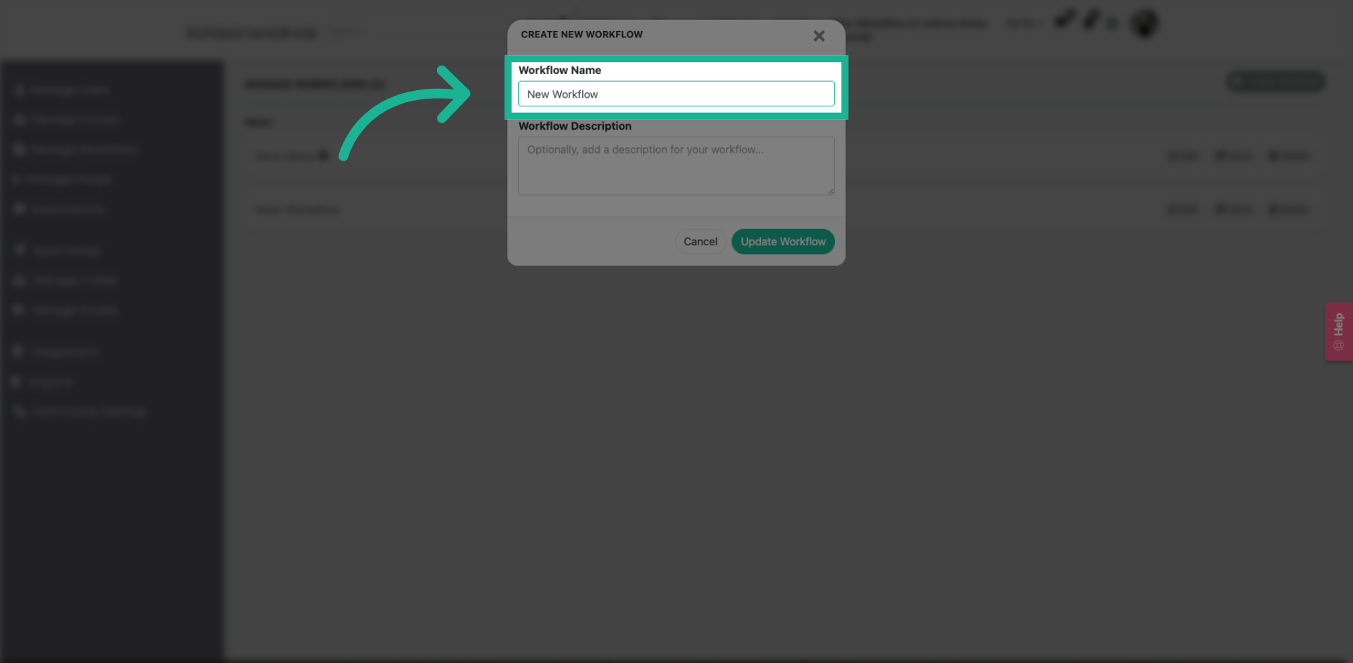 Create New Workflow