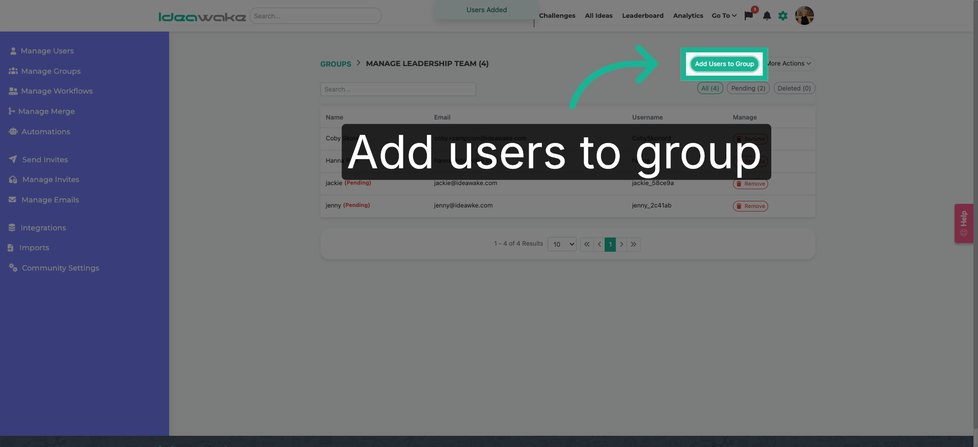 Access Add Users
