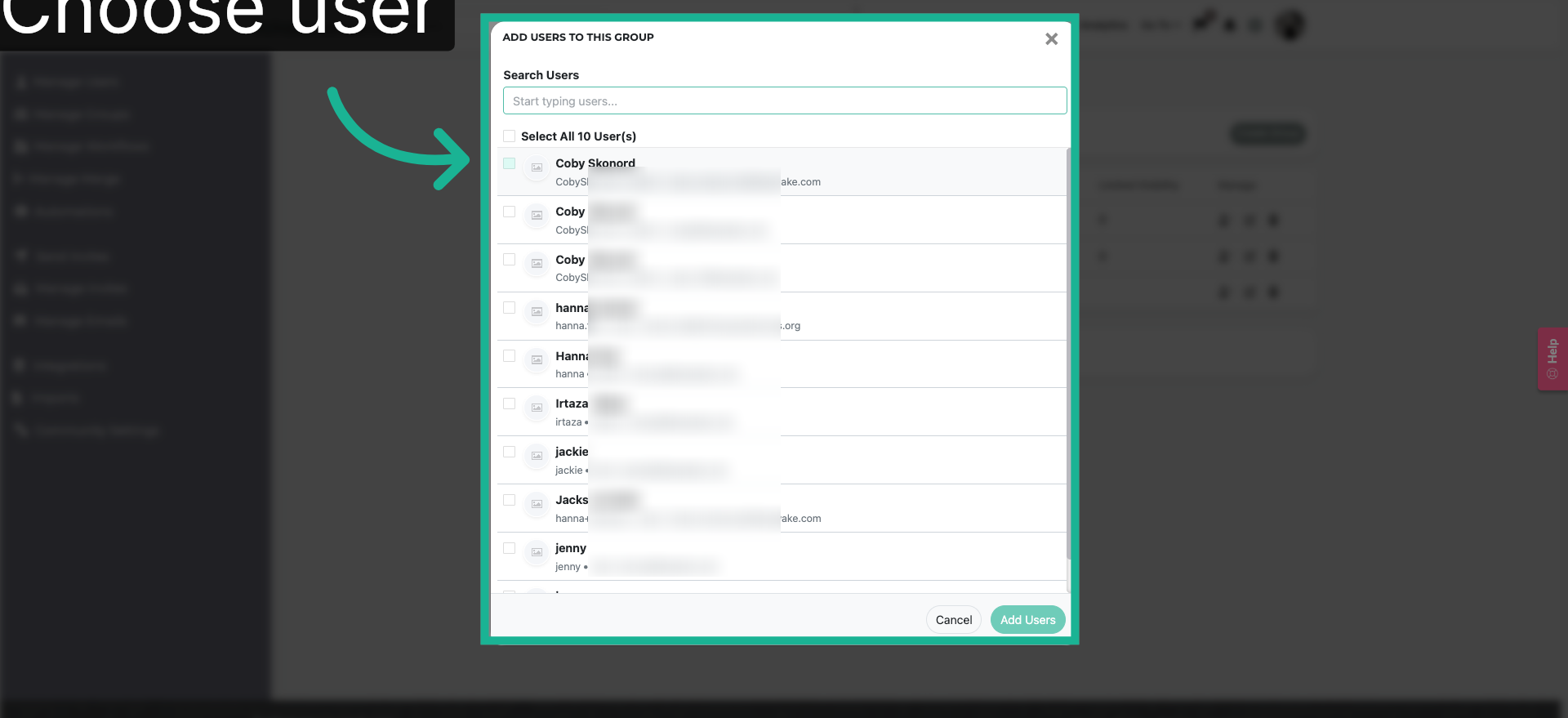 Select Users