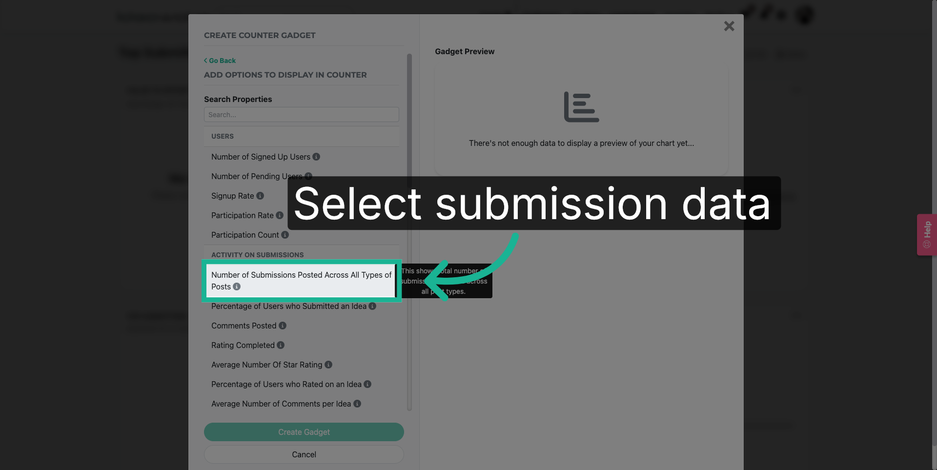 Choose Submission Data