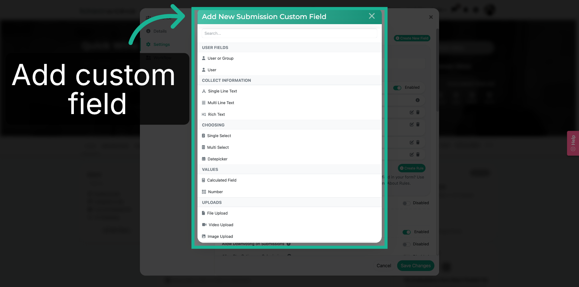 Add Submission Custom Field