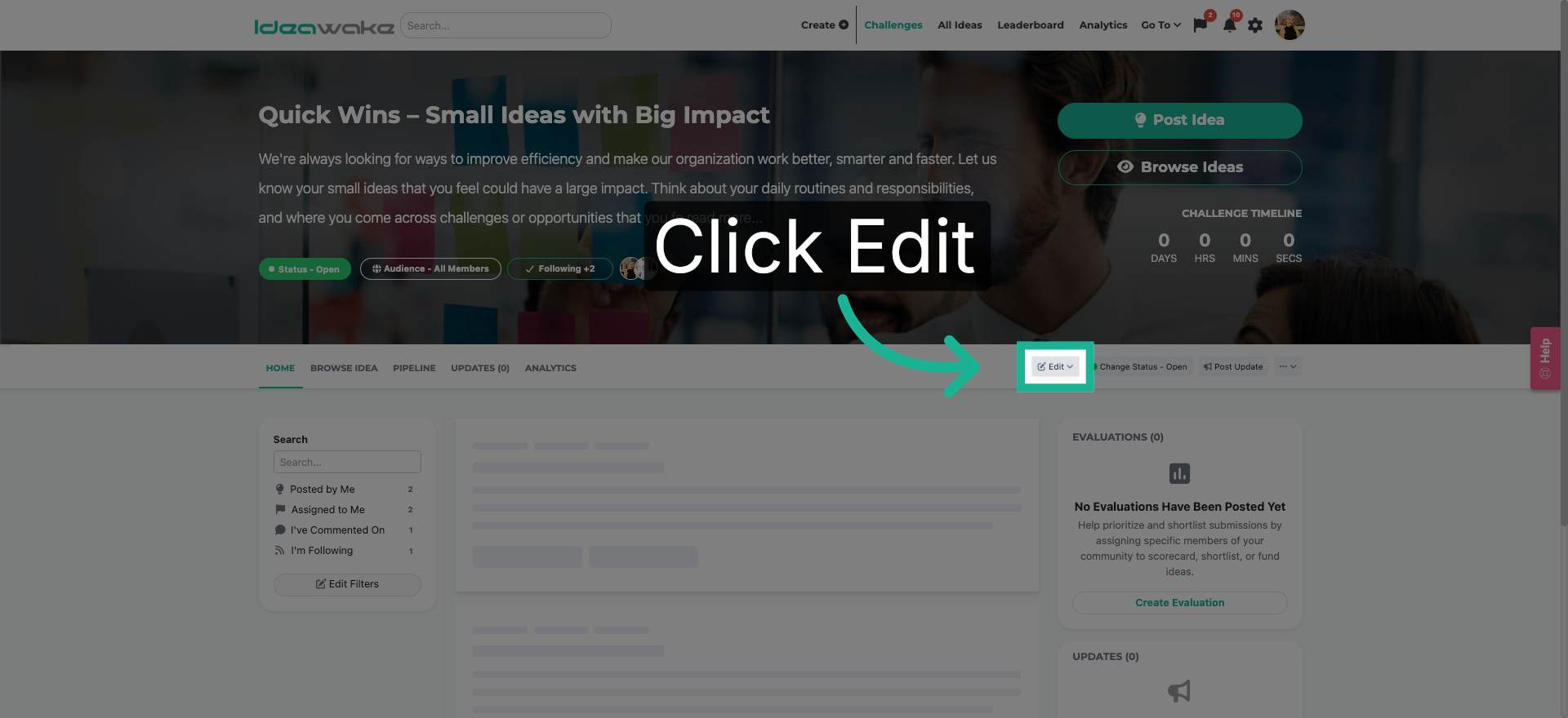Open Edit Mode