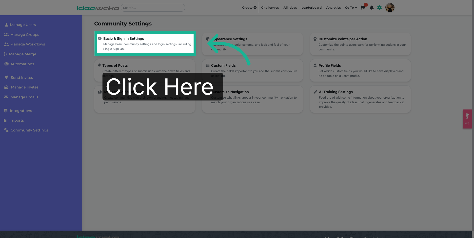 Manage Basic and Sign-In Settings