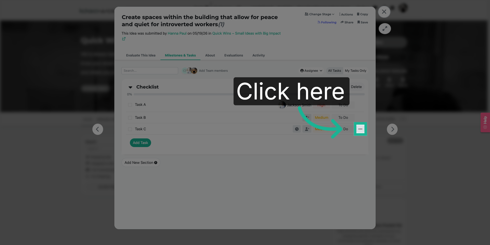 Select Item For Action