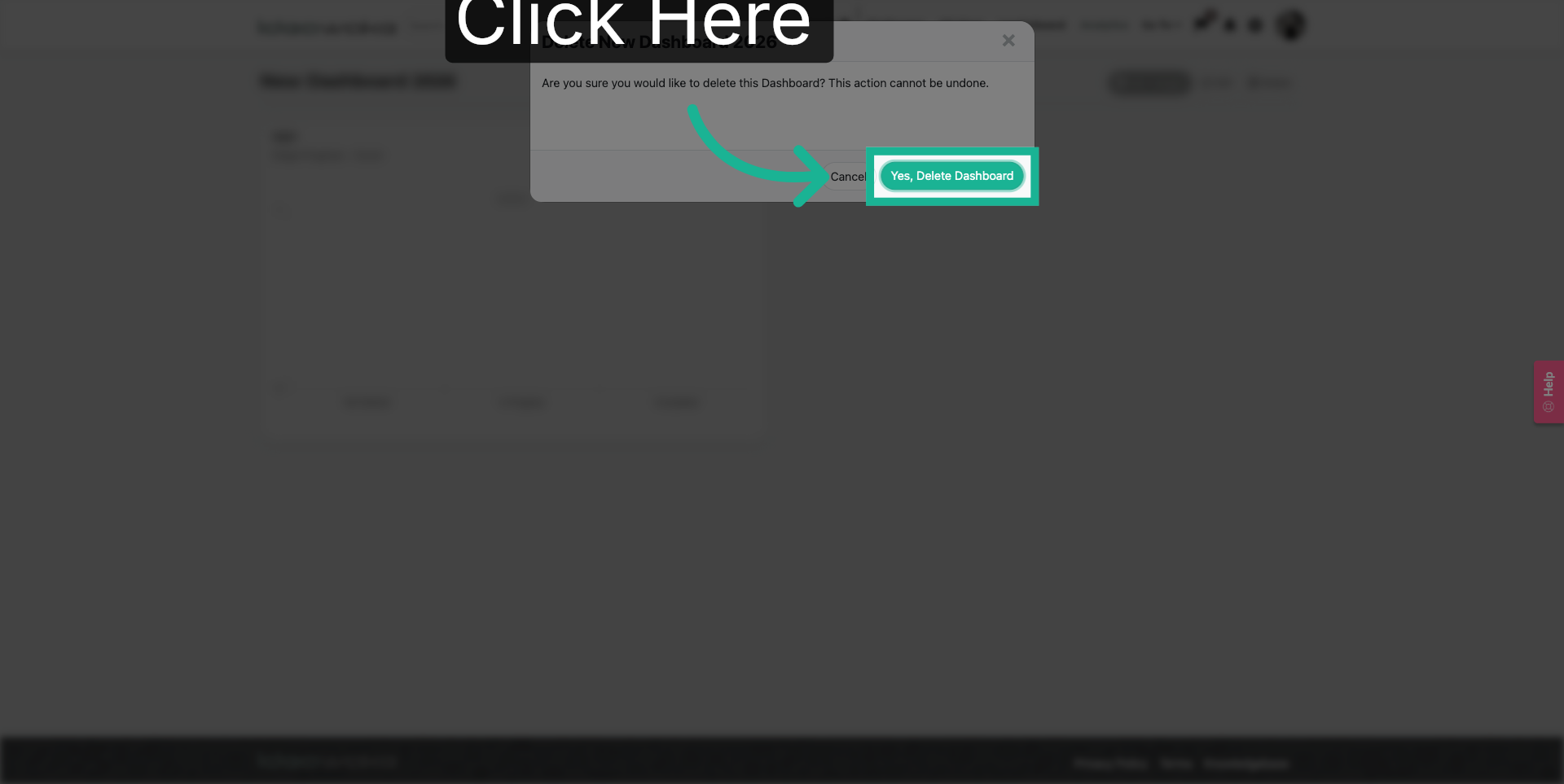 Confirm Dashboard Deletion