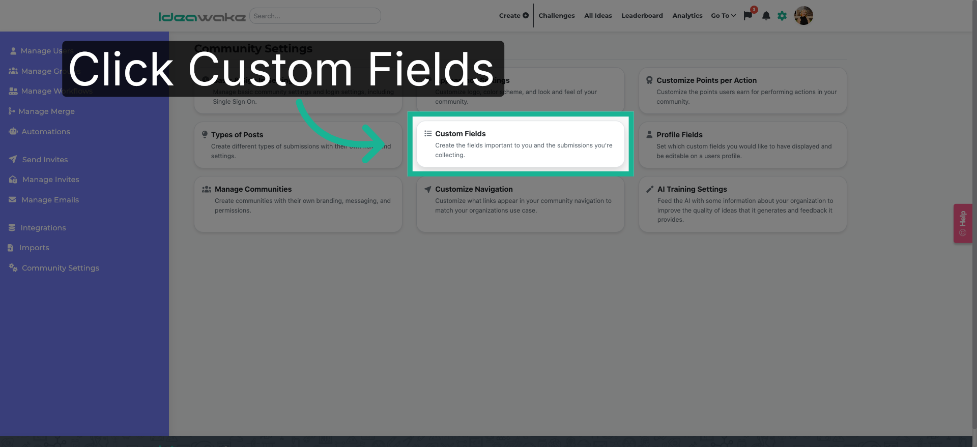 Navigate To Custom Fields