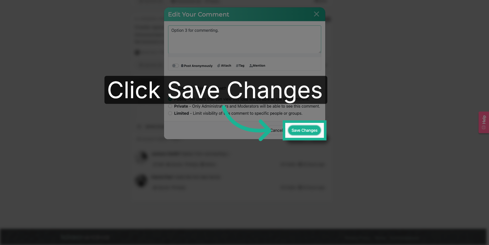 Save First Changes