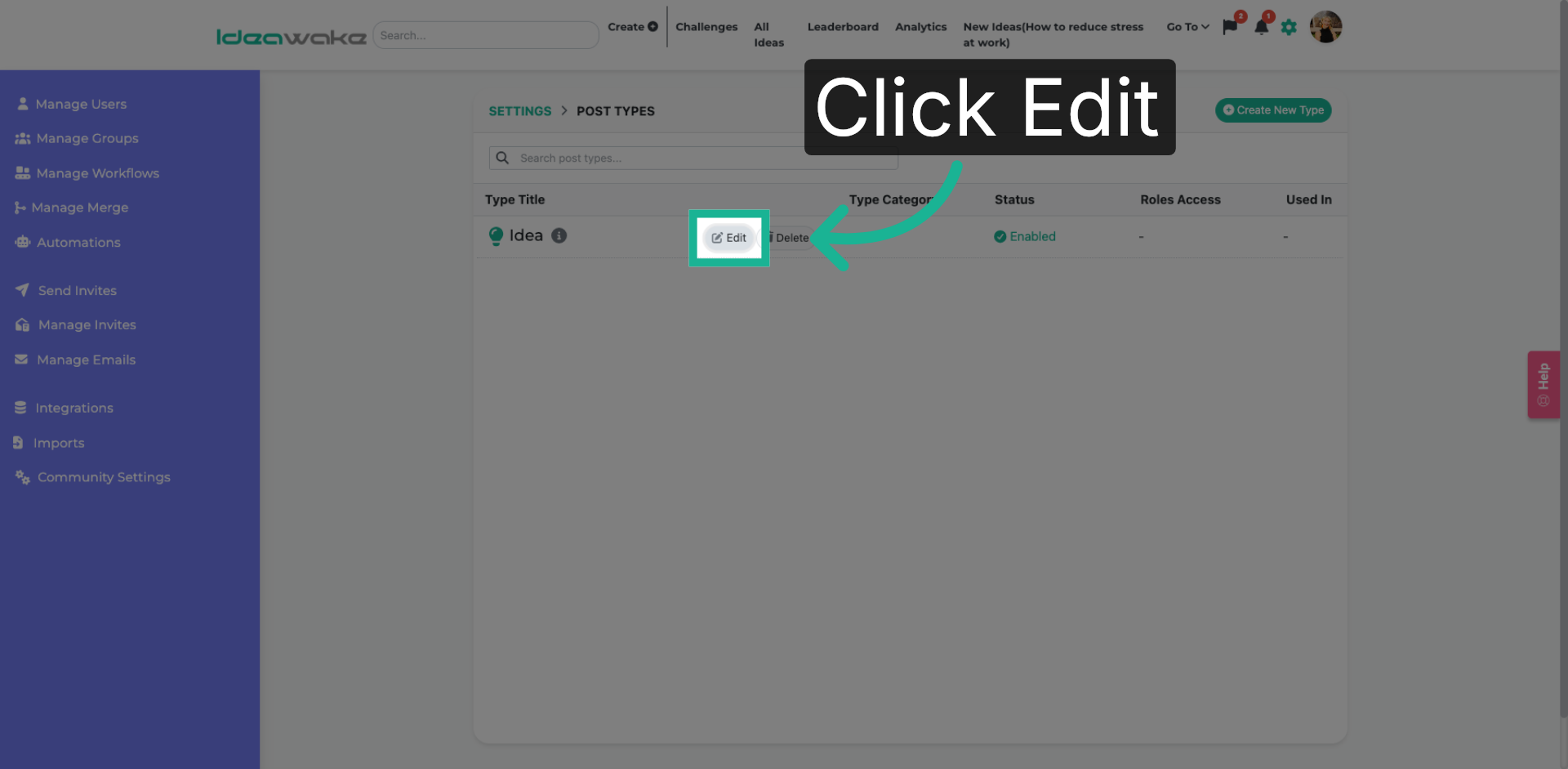 Edit Submission Type