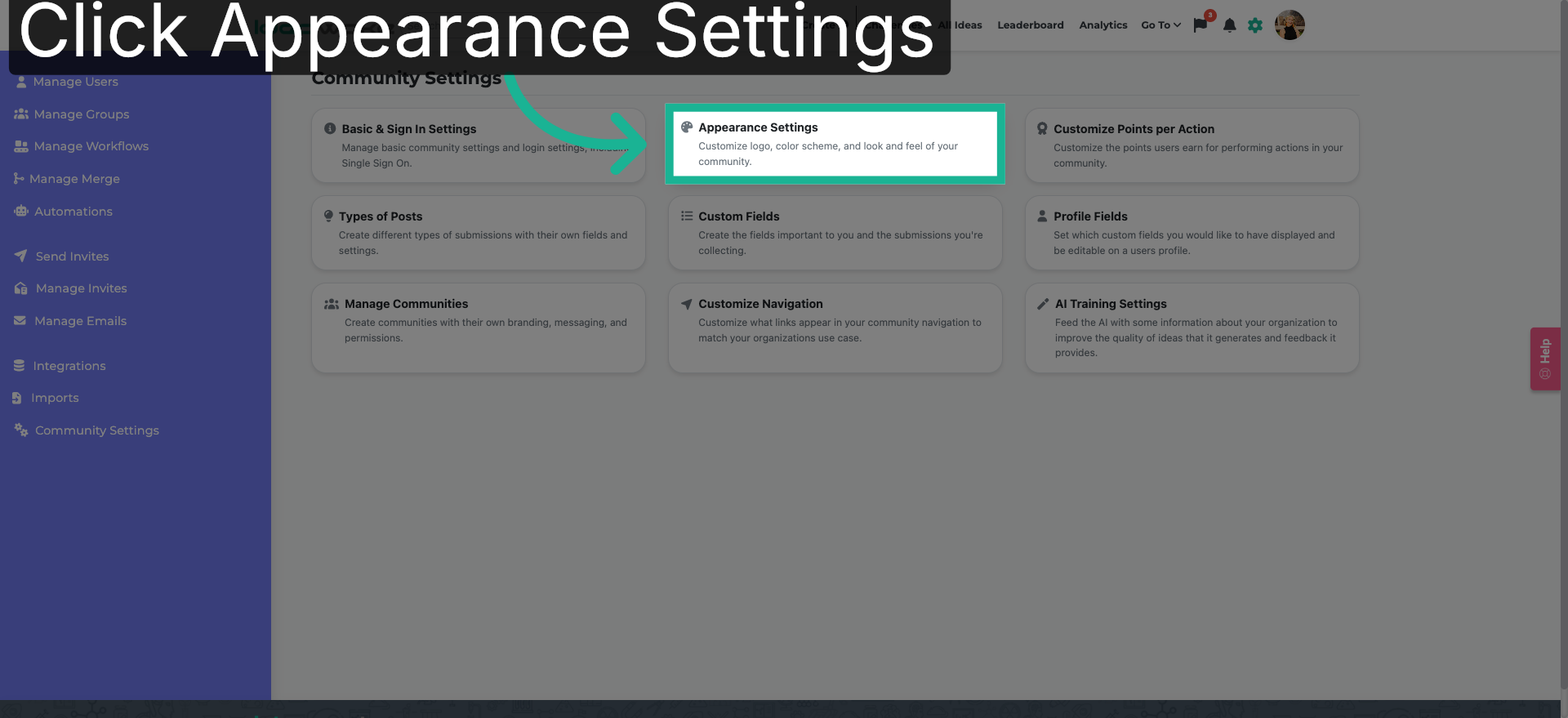 Access Appearance Settings