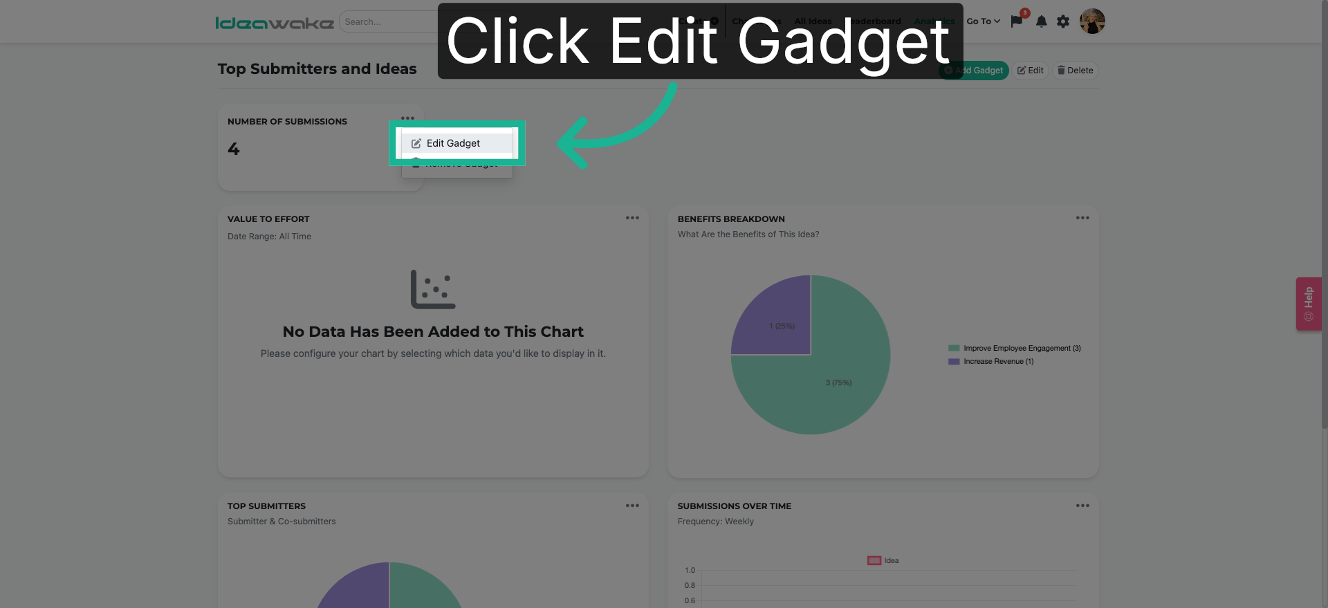 Open Gadget Edit Options