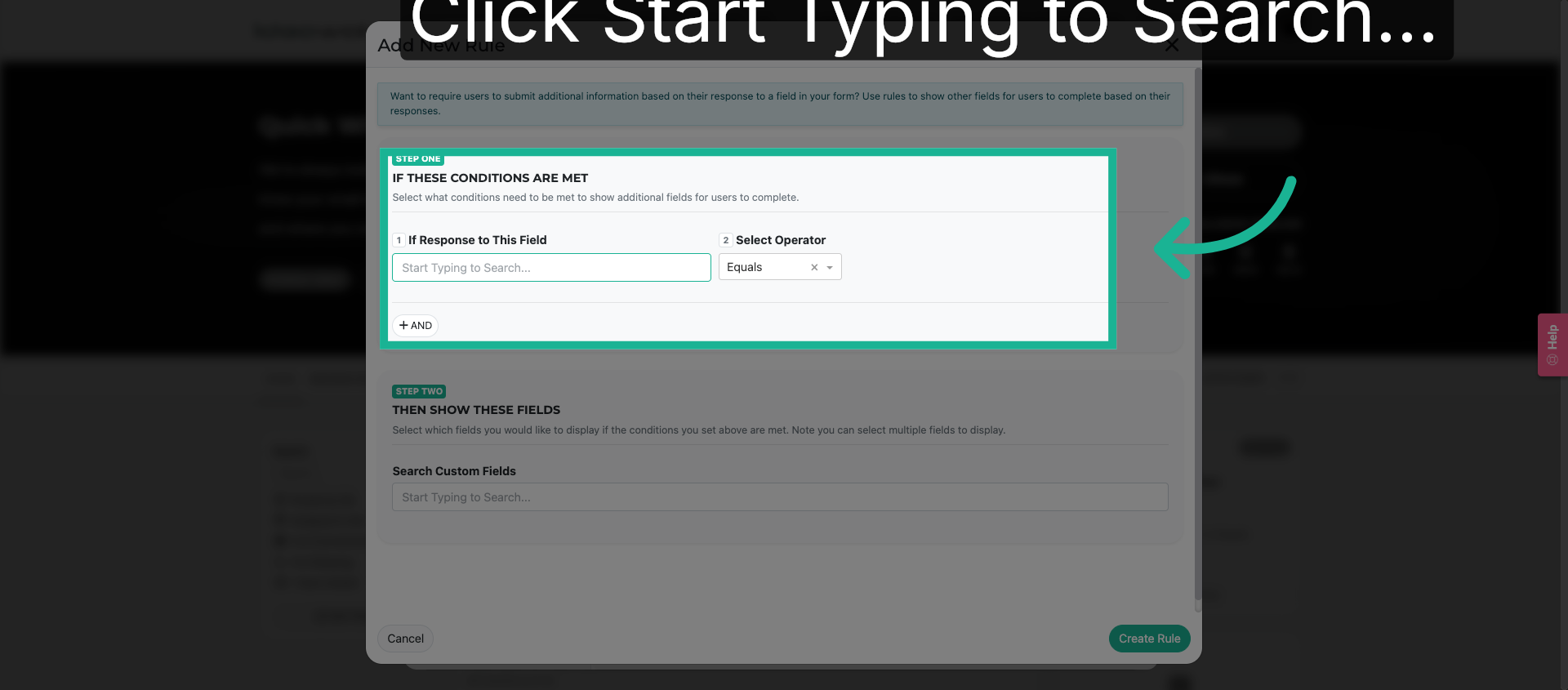 Search Rule Criteria