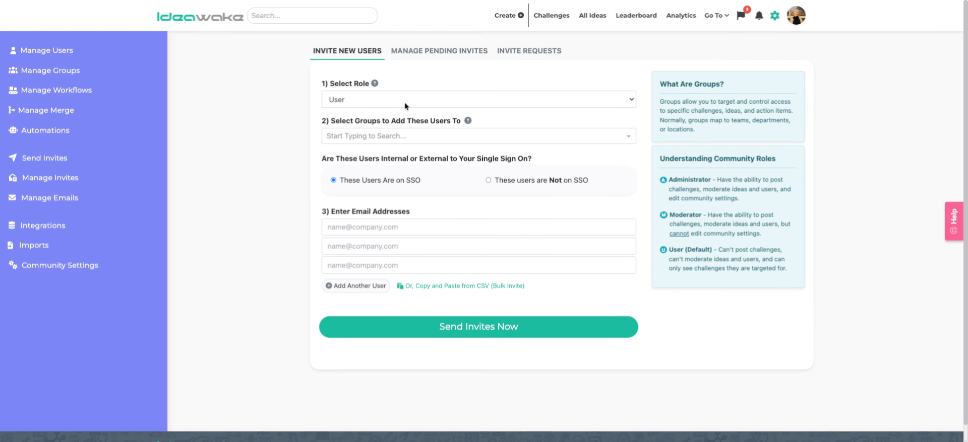 Specify User Roles