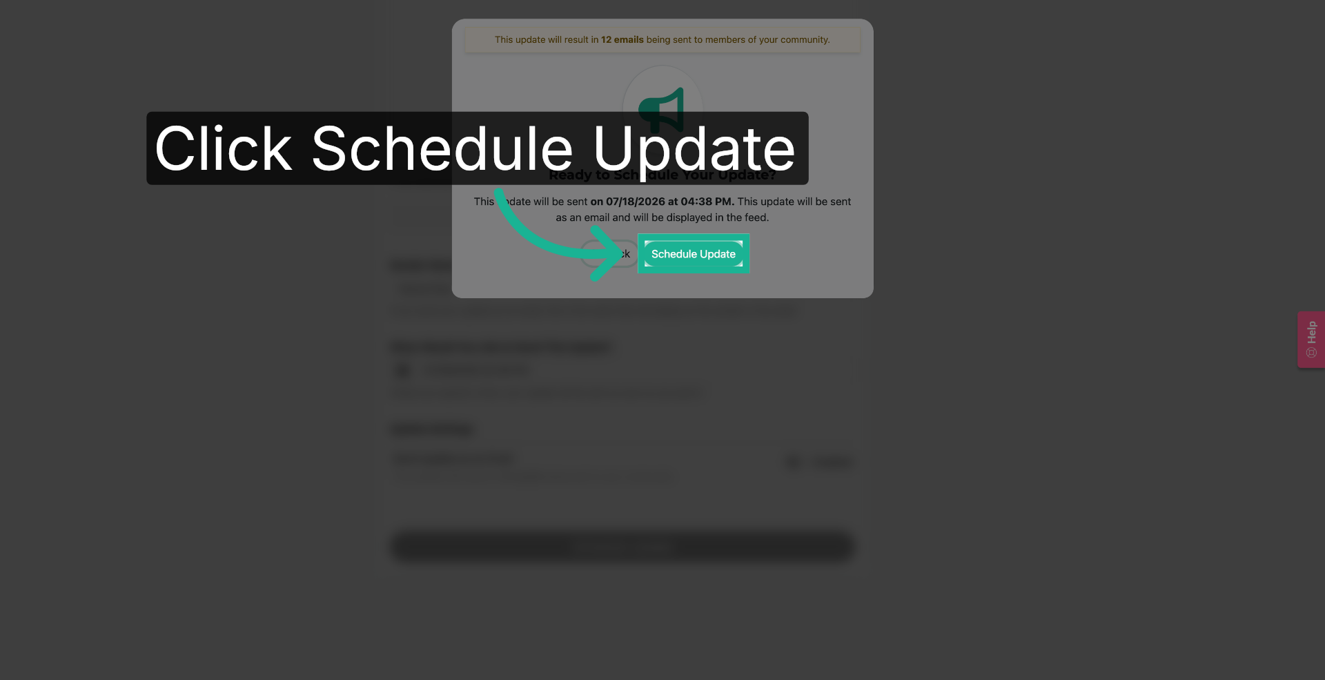 Confirm Schedule Update
