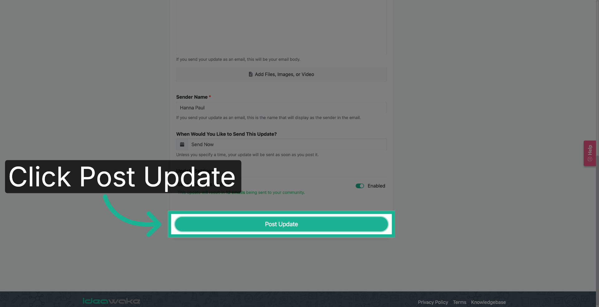 Post Another Update