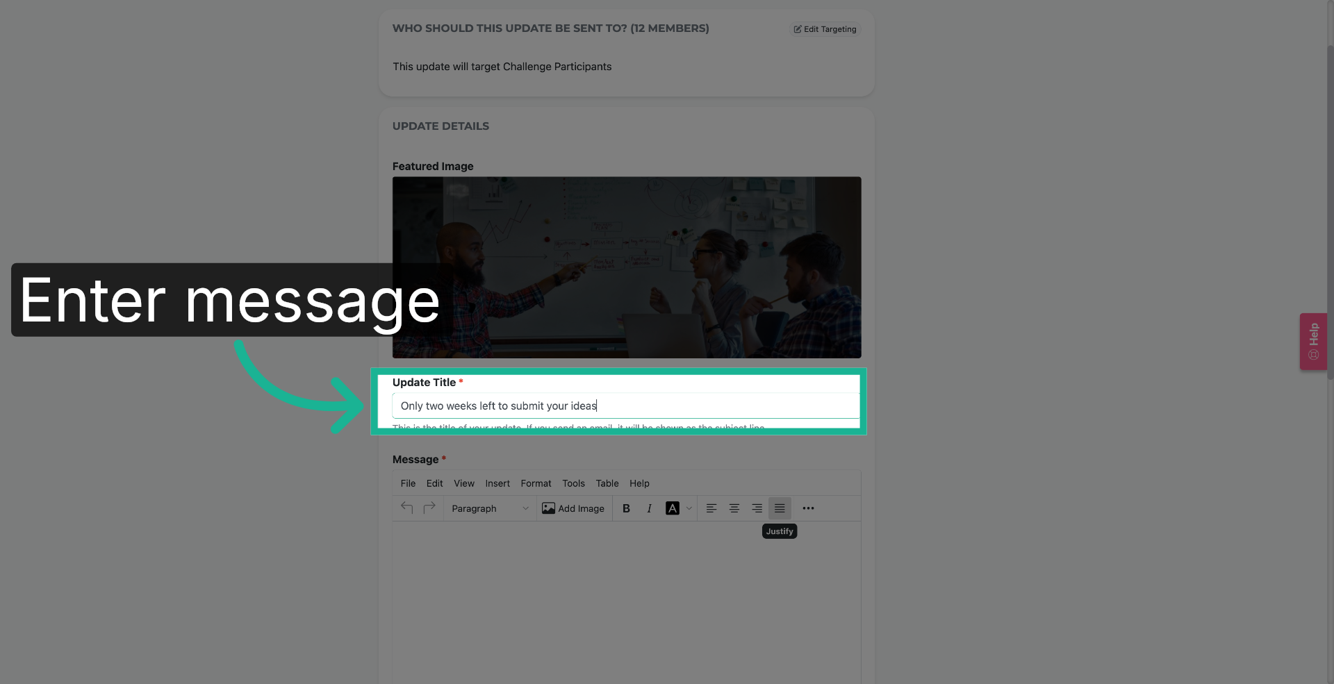 Add Update Title/Subject Line