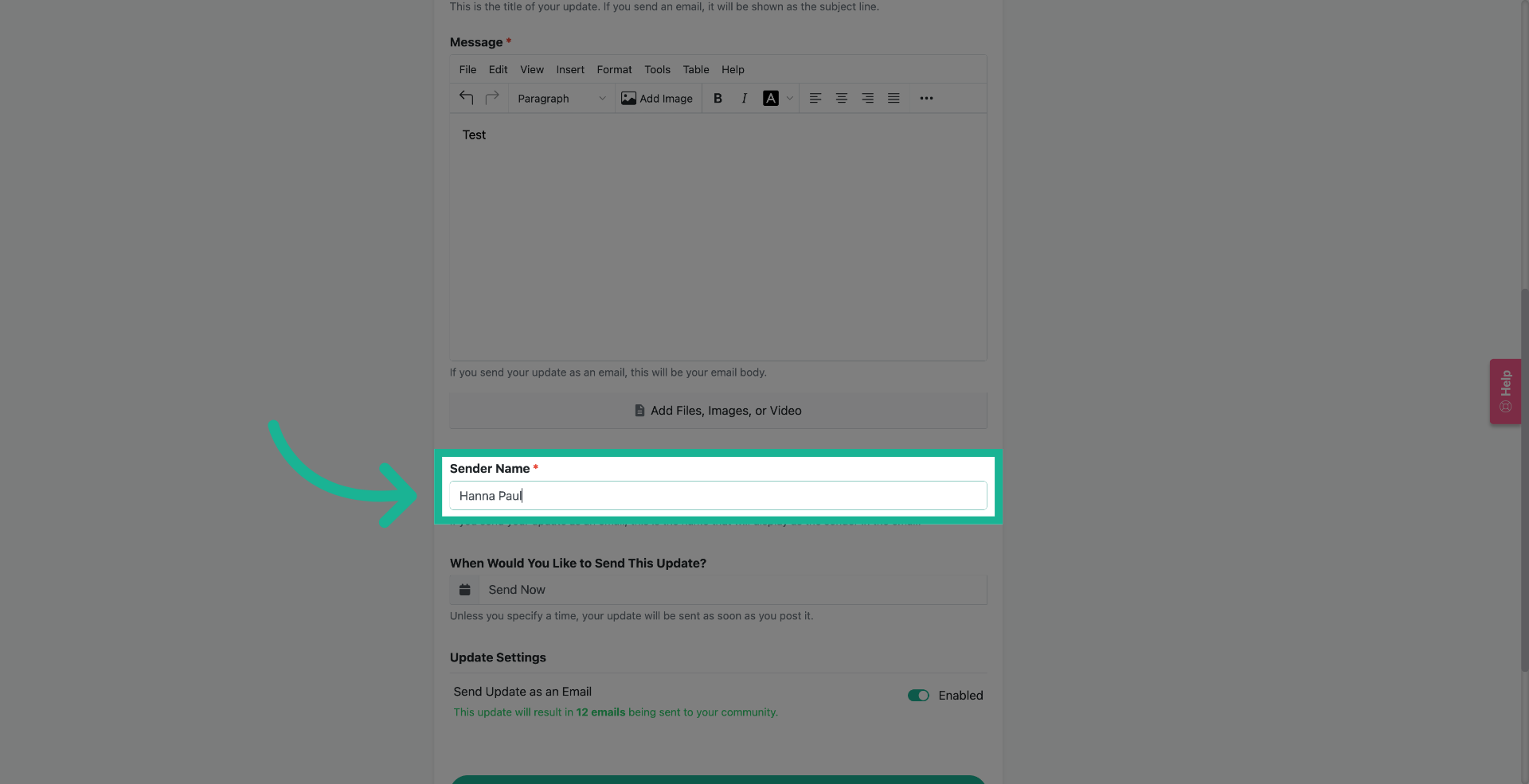 Select Recipient User