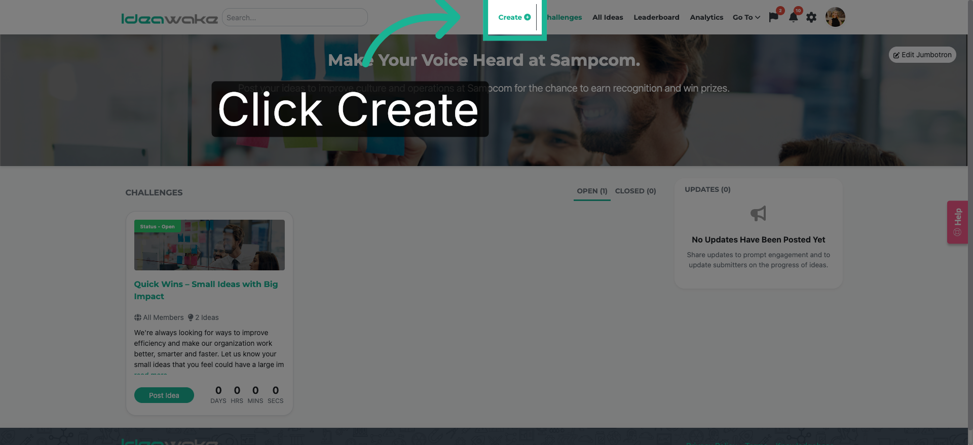 Start Challenge Creation