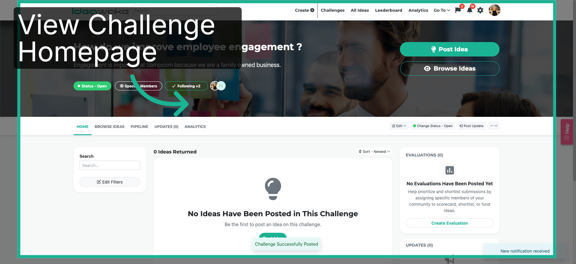 View Challenge Summary