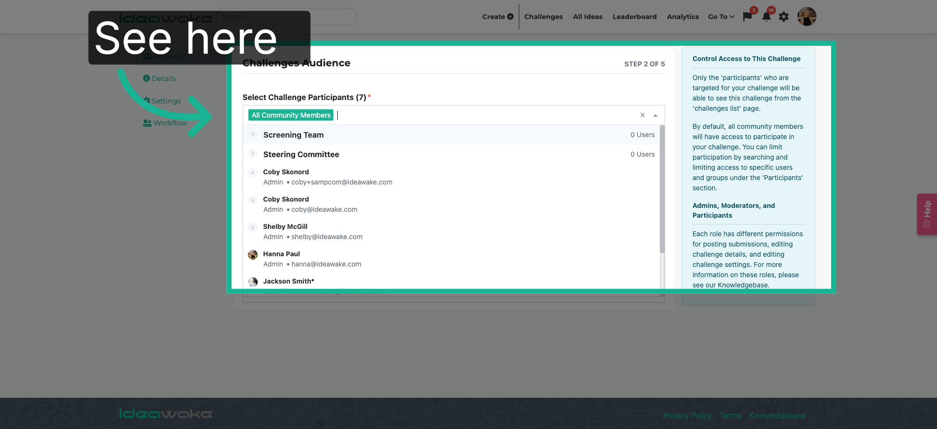 Access Challenge Options