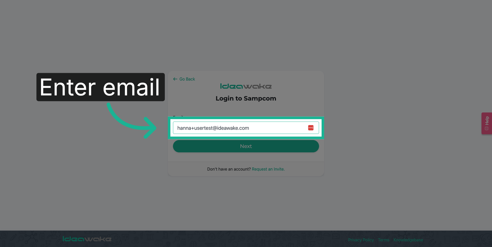Enter Email Address