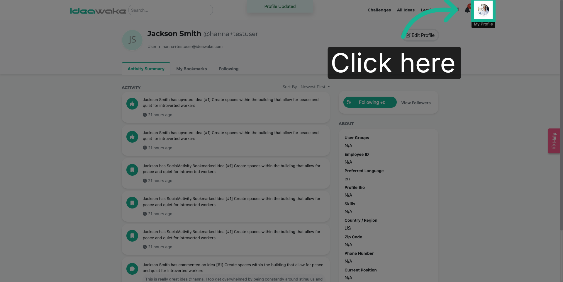 Confirm Profile Update