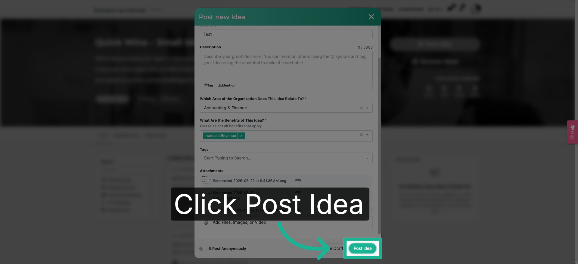 Submit Your Idea
