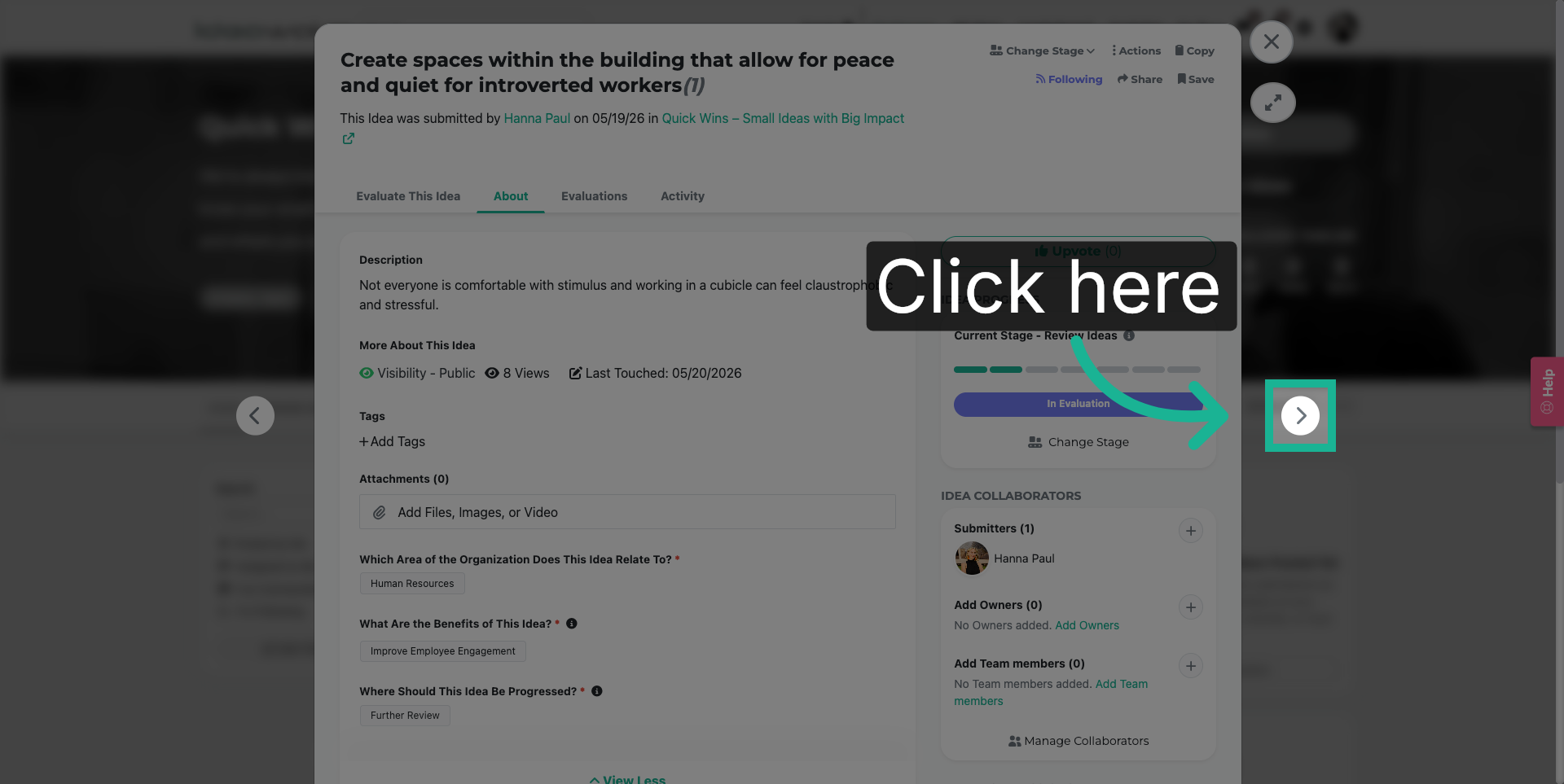 Continue Navigation Interaction