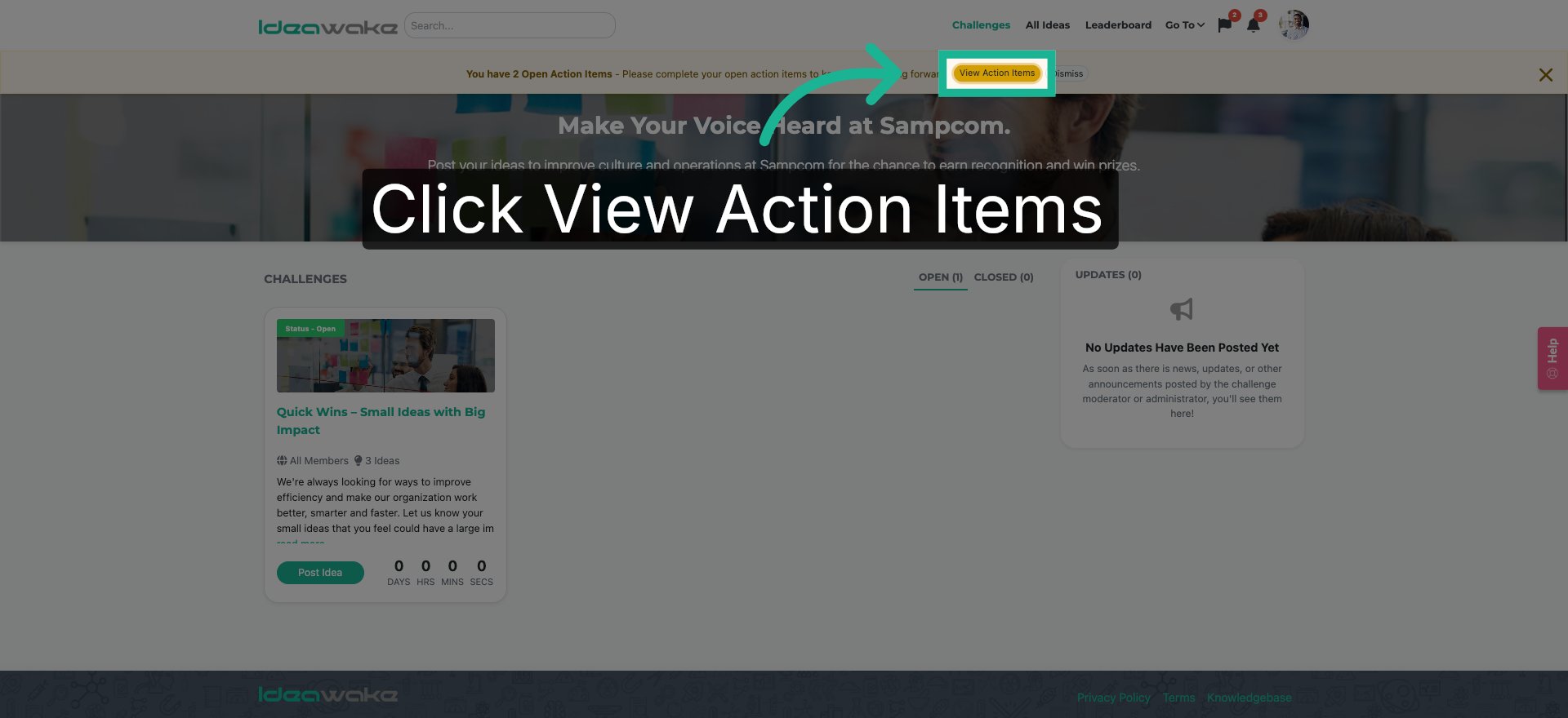 Open Action Items List