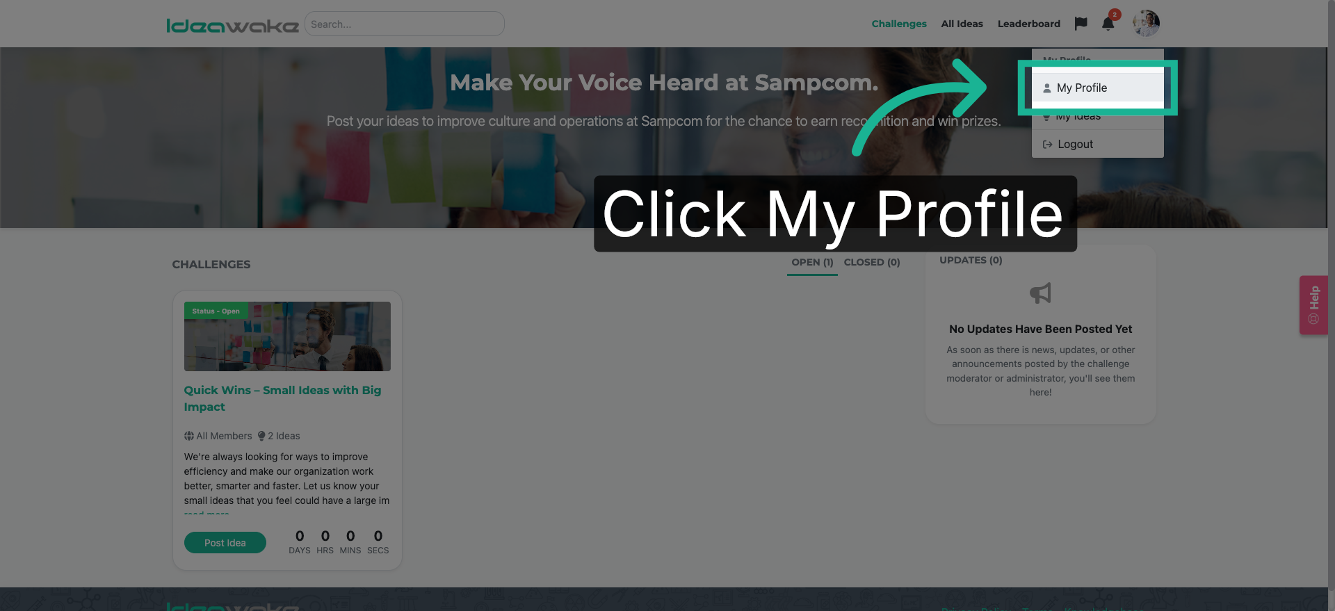 Open Profile Settings