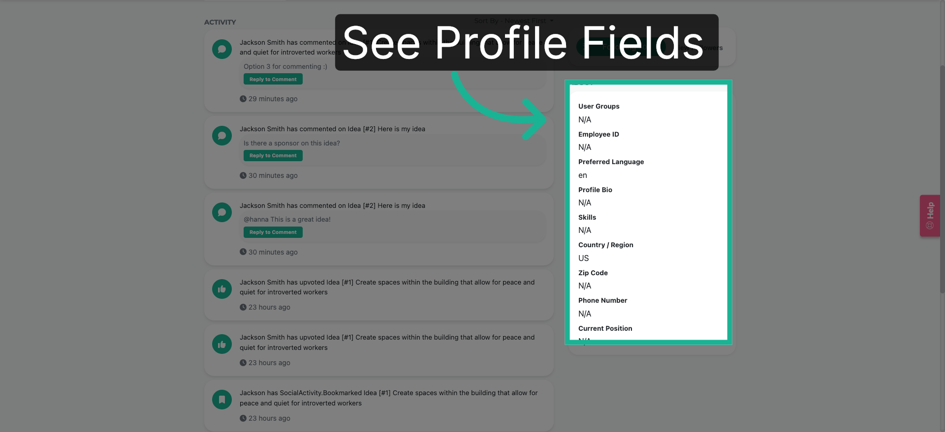 Select Profile Section